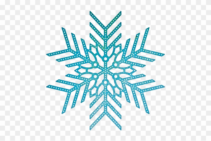 Cheery Lynn Designs Snowflake Delight 2 Die Cut Out - Blue Glitter Snowflake Vector #1181551