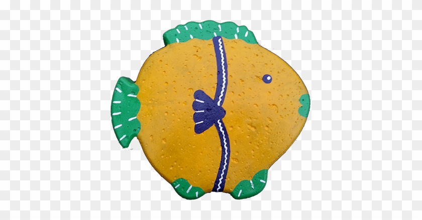 A Yellow Fish With Green And Blue Accents - A Yellow Fish #1181733