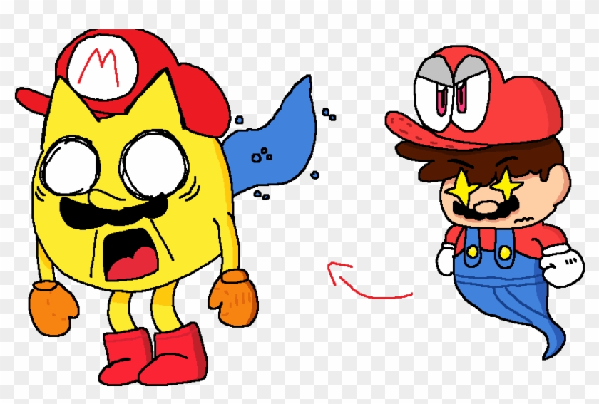 Mario Can Enter In Pac Man Body By Genny03 - Pac-man #1181998