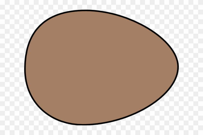 Egg Clipart Sign - Brown Egg Cartoon #1182021