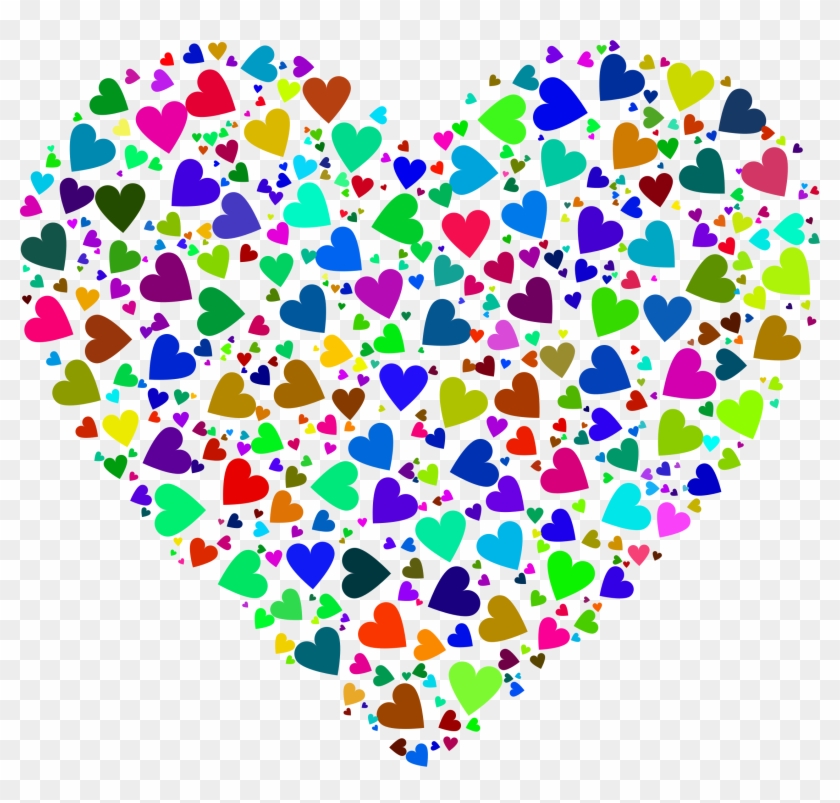 Clipart Chaotic Colorful Heart Fractal Rh Openclipart - Colorful Heart Clipart #1182225