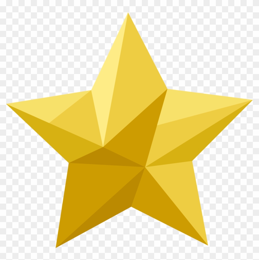 Pentagram Geometry Shape - Estrella 5 Puntas Amarilla #1182323