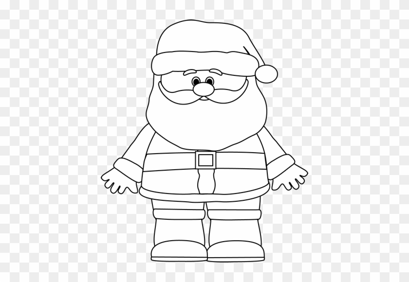 Santa Black And White Clipart 1417356 Black And White - Santa Black And White Clipart #1182400