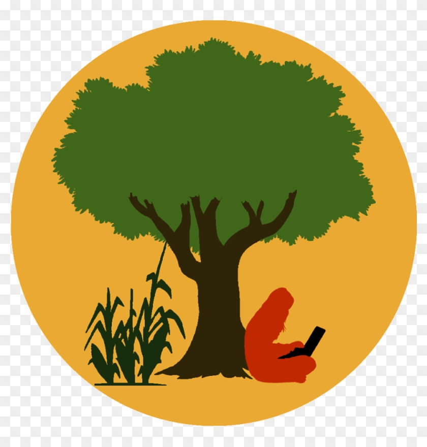 Logo Of Eco Hack Farm, A Person Sitting Under A Tree - Tree #1182496