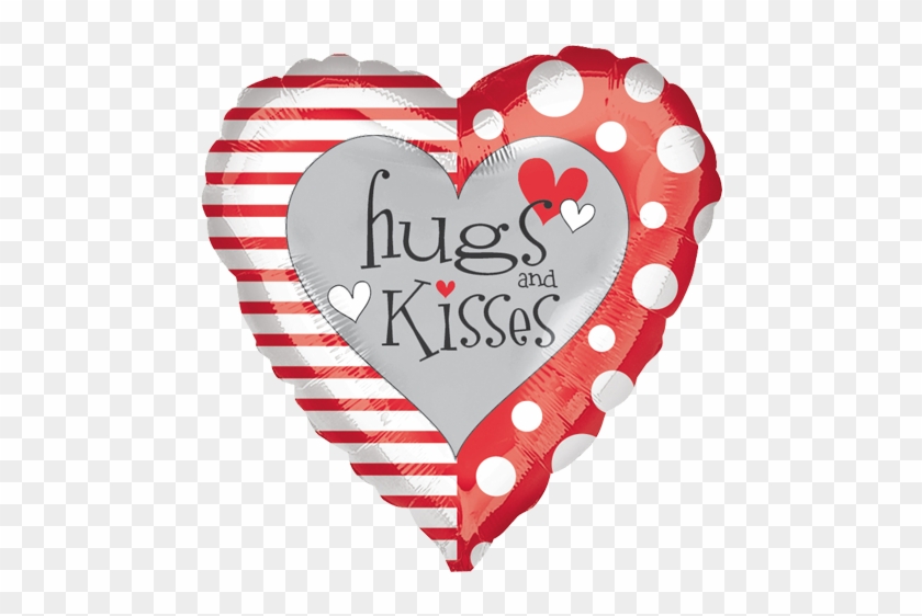 Mylar Balloon Valentine's Day Heart Gift - Amscan International Hugs And Kisses Foil Balloon, #1182668