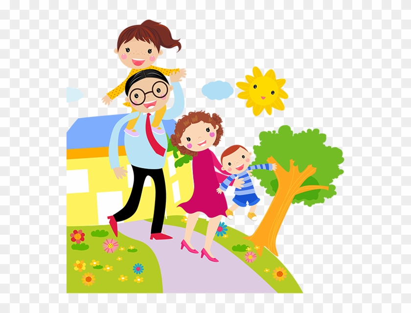 We Have The Perfect Solution - Happy Family Cartoon - Free Transparent ...