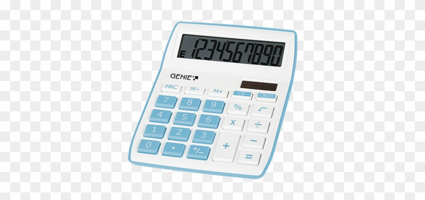 10-digit Desktop Calculator With Dual Power , Blue - Genie Tischrechner 840b Blau Accessories #1182811