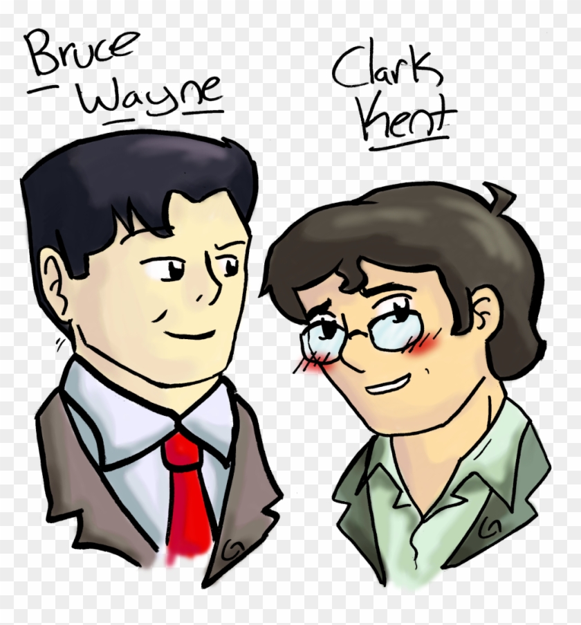 Bruce Wayne And Clark Kent By Geli-k - Cartoon #1182876