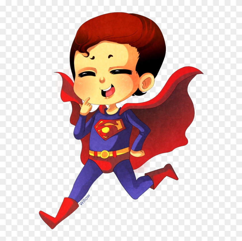 Chibi Superman By ~willow-san On Deviantart - Superman Chibi Fanart #1182901