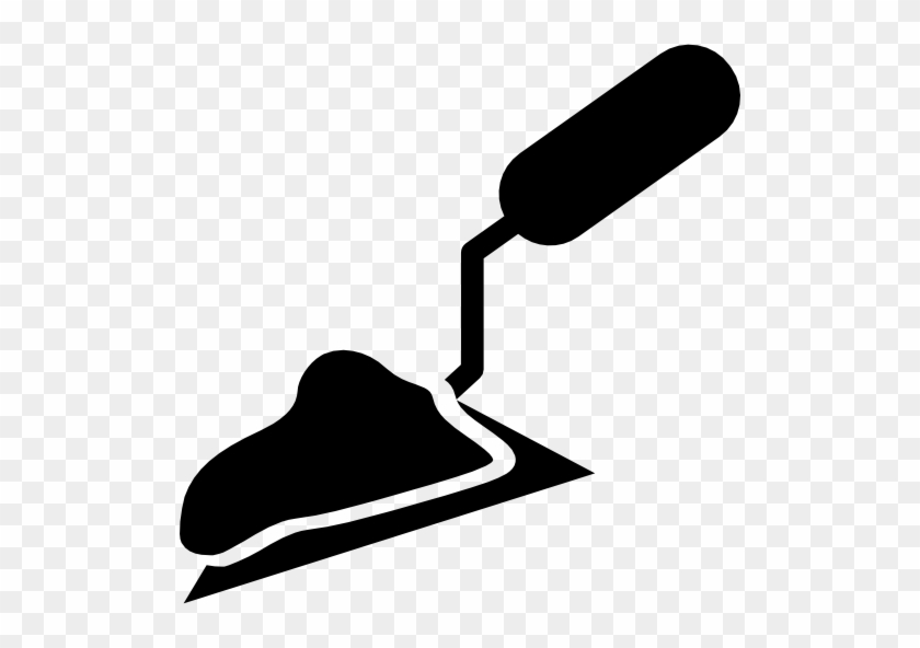 Triangular Shovel With Liquid Concrete Free Icon - Building Materials Icon Png #1182971
