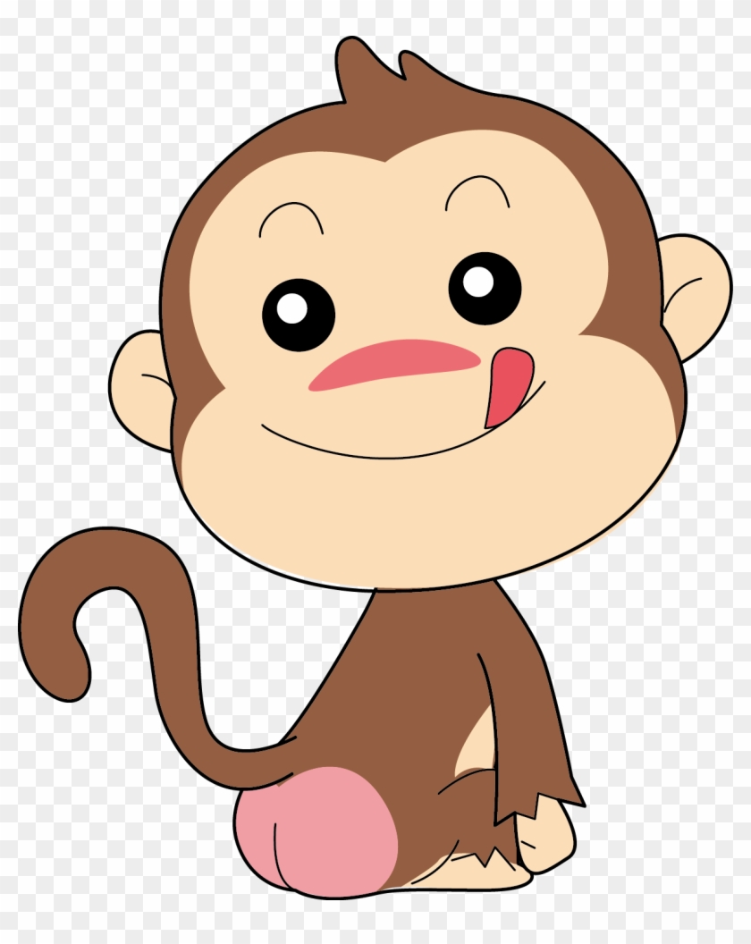 Monkey Cartoon Clip Art - Vector Graphics #1182976