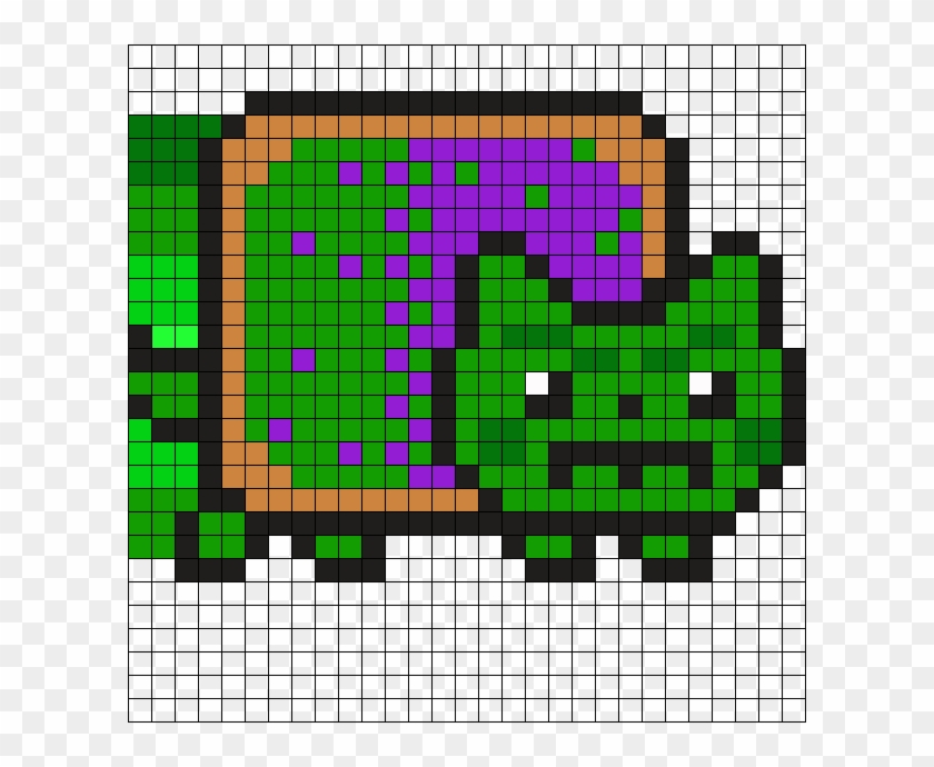 Hulk Nyan Cat Part1 Perler Bead Pattern - Perler Bead Nyan Cat Pattern #1182996