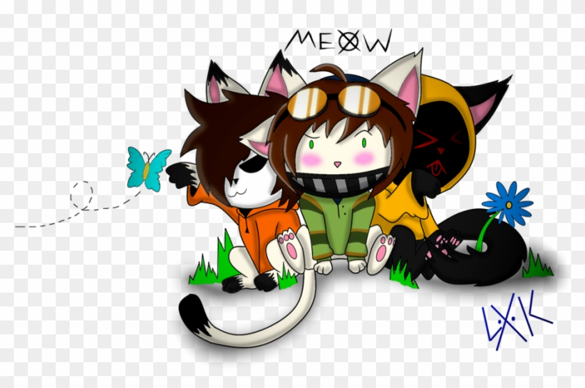 Purroxies- Masky, Hoodie And Toby By Lordxenokitten - Masky Toby And Hoodie #1183031