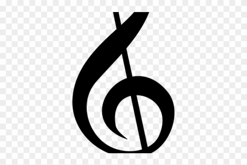 Sheet Music Clipart Symbol Clear Background - Treble Clef Clip Art #1183074