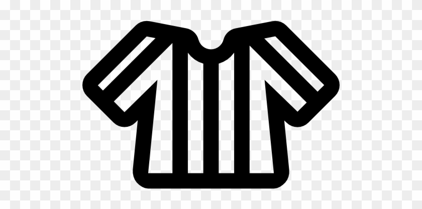 Football Line Referee T Shirt With Stripes Free Icon - Camiseta De Arbitro Dibujo #1183112