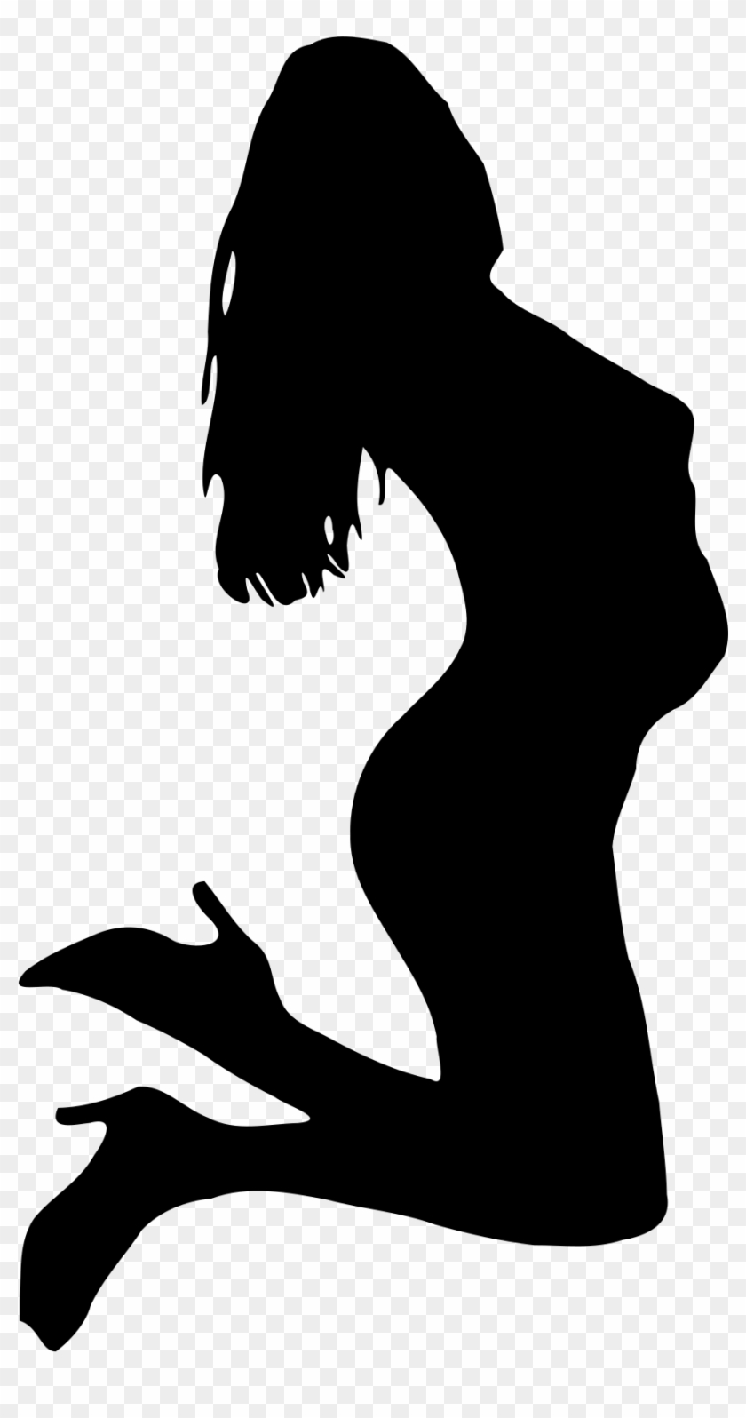 Big Image - Woman Sitting In Black Silhouette Png #1183176