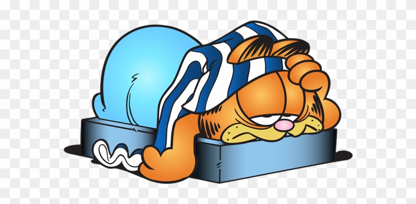 Sleeping Garfield Cartoon Transparent Png Clip Art - Garfield Tired #1183218