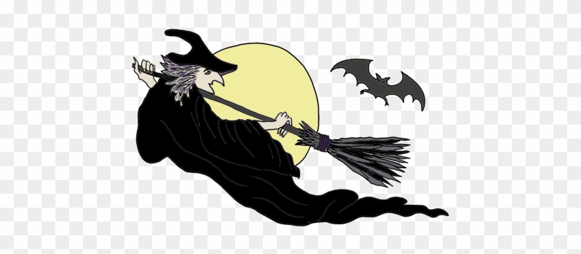 Halloween Cartoon Witches - Halloween Cartoon Witch On Broom #1183244