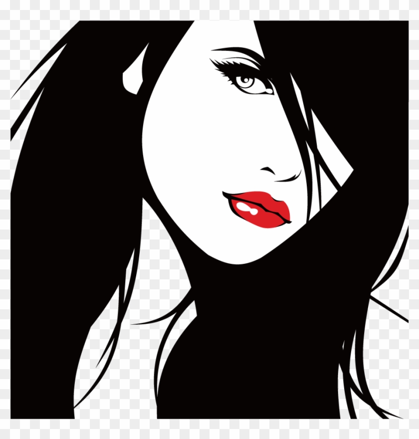 Beautiful Lips 1000*1001 Transprent Png Free Download - Woman Face Silhouette Lips #1183257