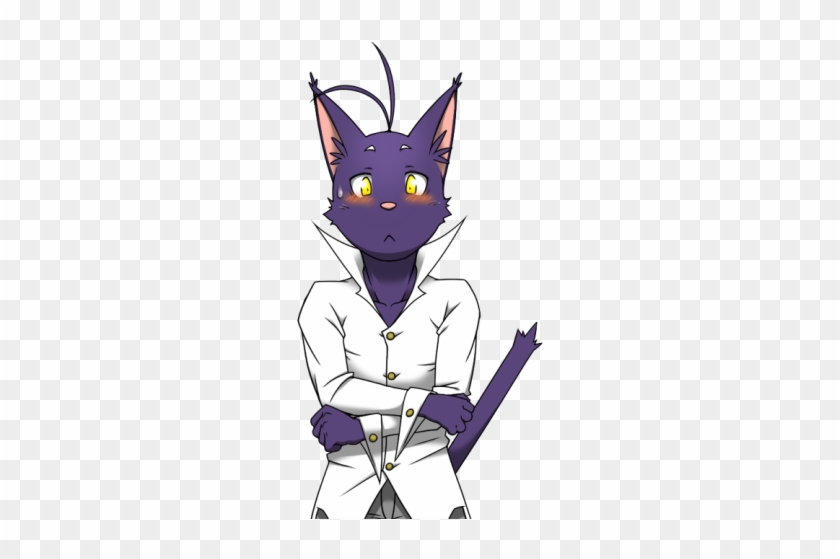 Cat Purple Mammal Violet Vertebrate Fictional Character - Morenatsu Cat #1183284