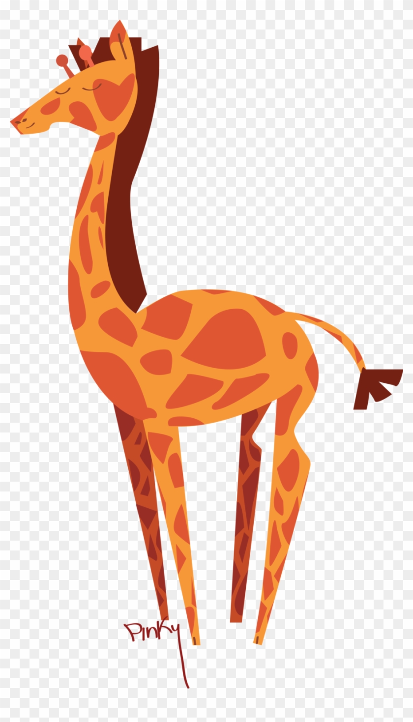 Giraffe By Pinanada On Deviantart Giraffe Vector Png - Digital Art #1183332