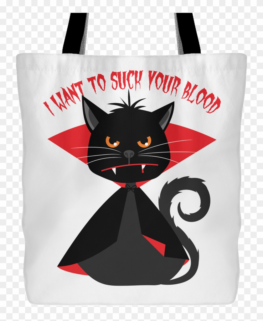 Vampire Cat Halloween Tote Bag - Cat #1183397
