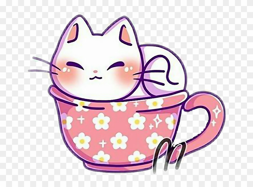 Kawaii Cute Kitty Cat Kitten Teacup Whitecat - American Wirehair #1183578