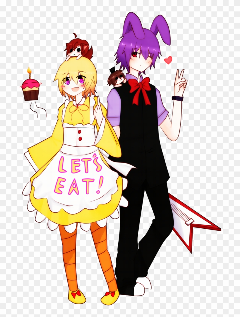 [fnaf] Bonnie And Chica By Kawaii Kitty - Human Chica And Bonnie #1183601
