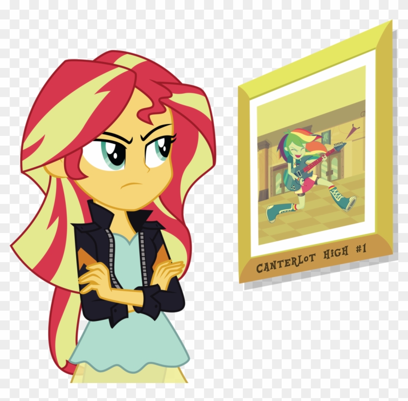 You Can Click Above To Reveal The Image Just This Once, - Mlp Crystal Prep Sunset Shimmer #1183637