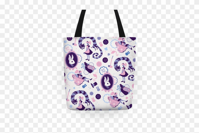 Alice In Wonderland Pattern Tote Tote - Tote Bag #1183658