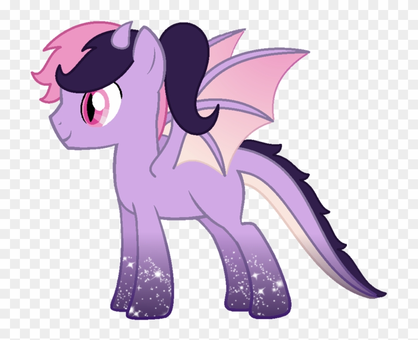 Pink Purple Dragon Pony Custom By Goldbullet - Cartoon #1183667