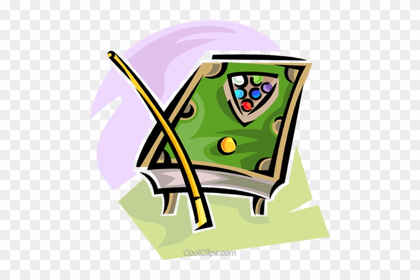 Pool Table Royalty Free Vector Clip Art Illustration - Cartoon #1183774