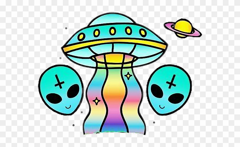 Alien Clipart Rainbow - Alien Pastel Goth #1183844