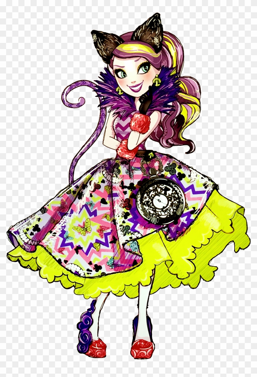 Cheshire Cat Ever After High Doll Drawing Alice's Adventures - Ever After High Way Too Wonderland Kitty Cheshire #1183853