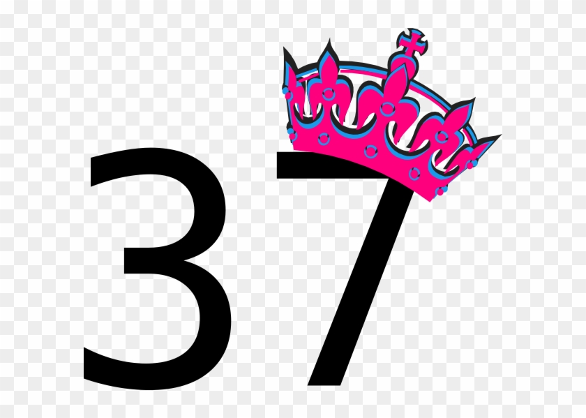 How To Set Use Pink Tilted Tiara And Number 37 Svg - Number 19 Birthday #1183860