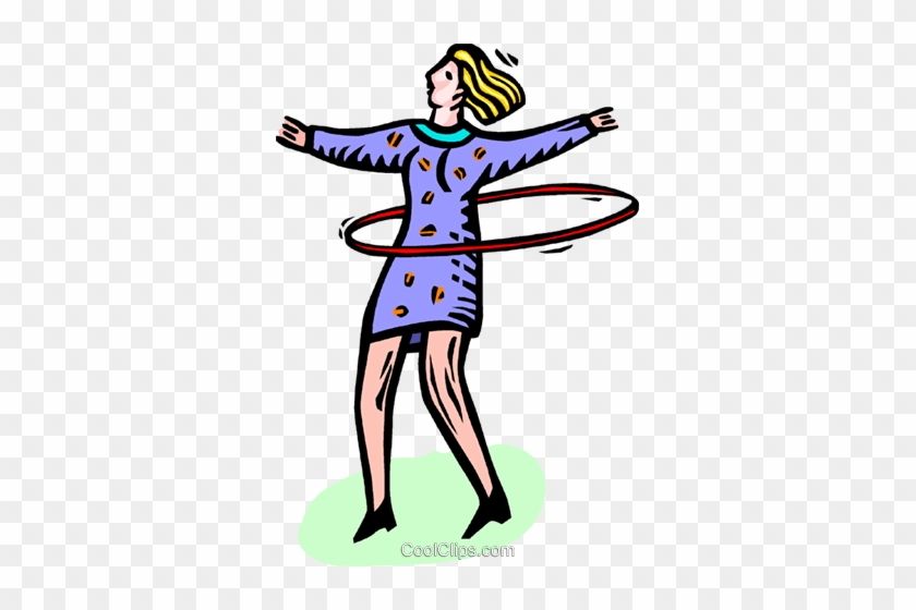 Woman With A Hula Hoop Royalty Free Vector Clip Art - Woman With A Hula Hoop Royalty Free Vector Clip Art #1184055