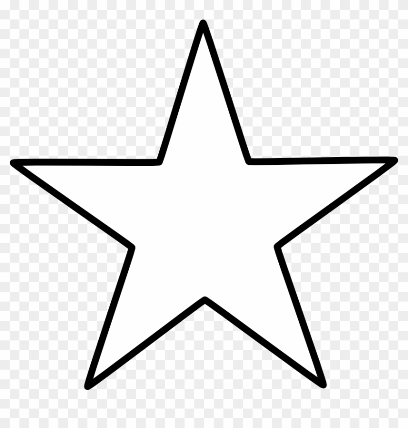 Image Of Black Star Clipart - 6 Inch 5 Point Star #1184083