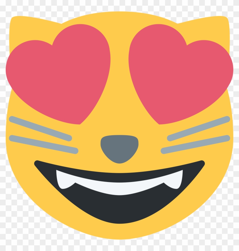Cat Heart Eyes Png - Heart Eyes Cat Emoji #1184086