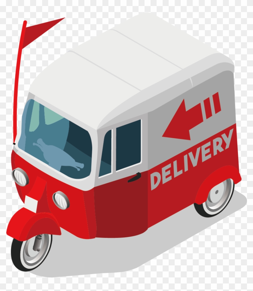 Car Delivery Courier - Tricycle #1184234