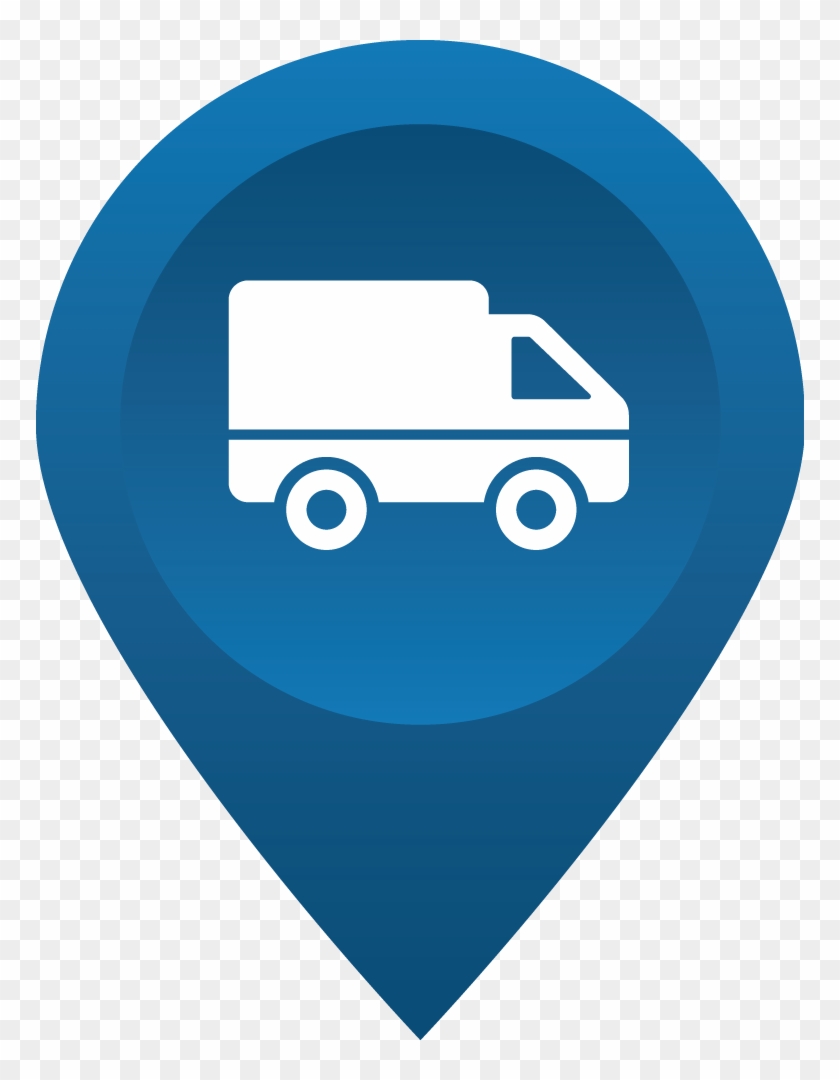 Gps Tracking Icon With Van - Delivery #1184235
