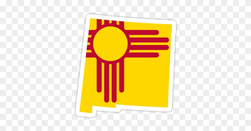 New Mexico Flag [wht] - Zia Sun Red #1184410