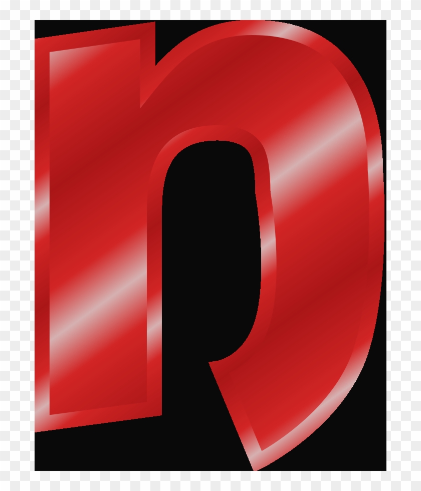 Clip Art Effect Letters Alphabet Red Rounded N Clipart - Clip Art
