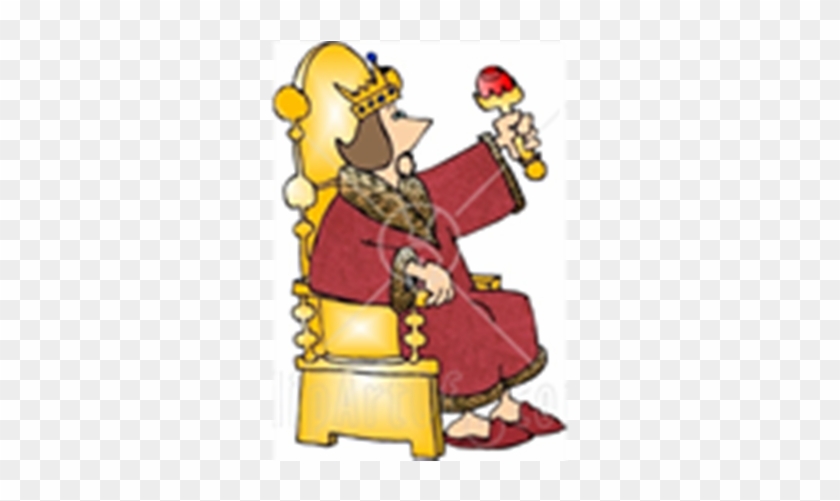 6185 King Sitting On His Throne Clipart Picture - Breakfast Like A King #1184592