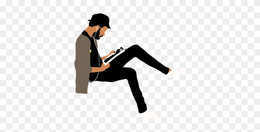 Sitting On Air - Cut Out Vector People #1184608
