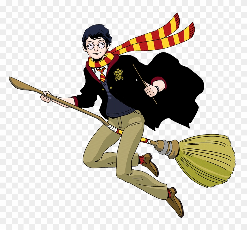 Top 10 Modes Of Transportation In Harry Potter - Harry Potter On A Broom Clipart #1184740