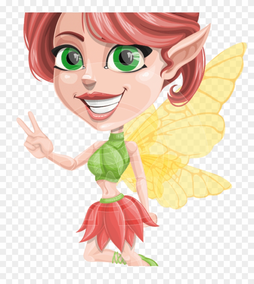 Vector Fairy Female Cartoon Character Frida The Flower - Flower Fairies #1185065