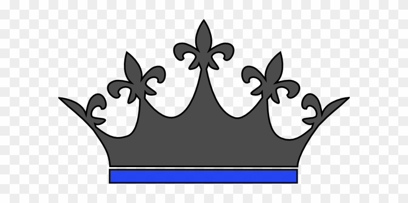 Original Png Clip Art File Queen Crown Gray Blue Svg - Princess Crown Clipart #1185249