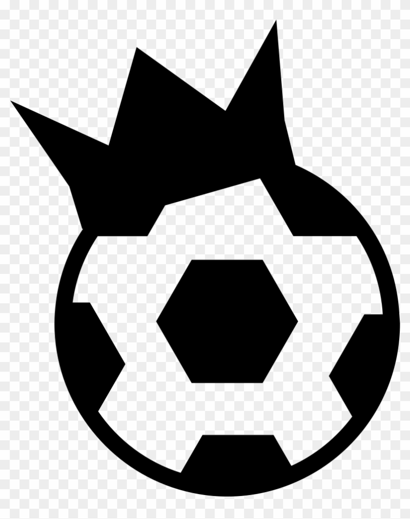 Sportive Award Symbol Of A Soccer Ball With A Crown - Soccer Ball Logo #1185264