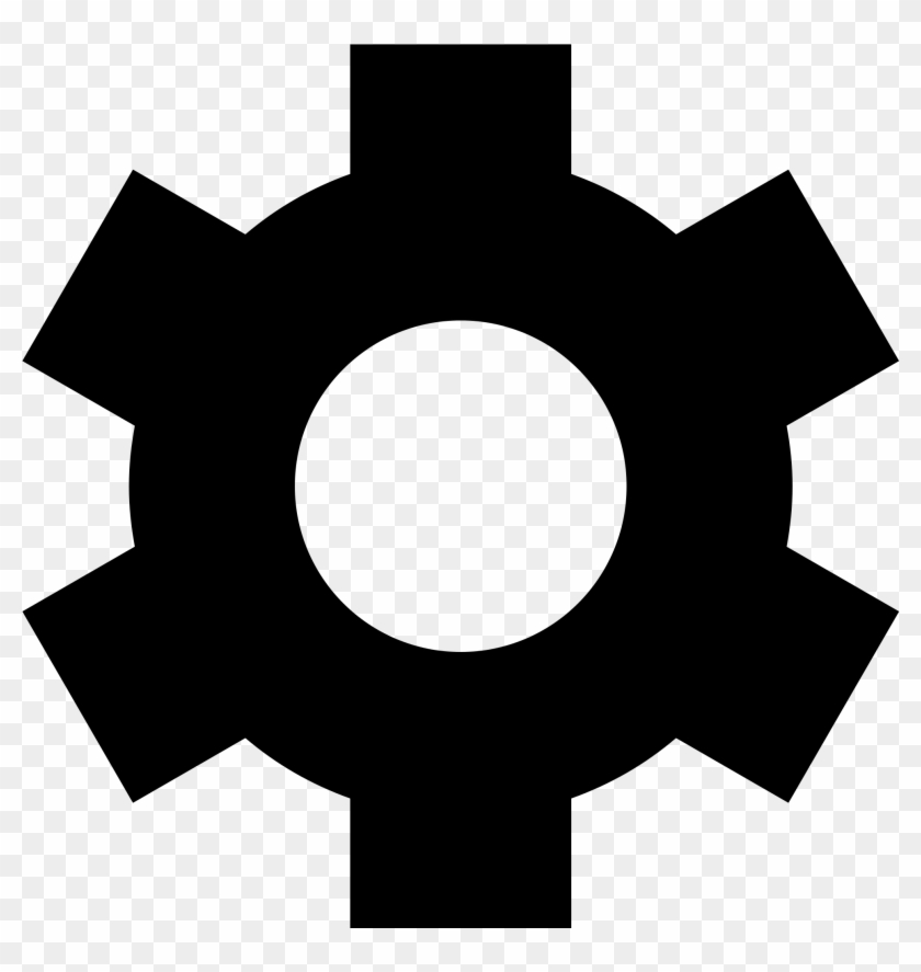 File Simpleicons Interface Gear Wheel In Black Svg - Material Design Setting Icon #1185301