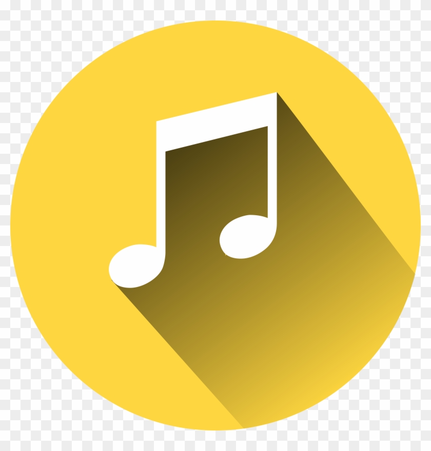 Music Icons Yellow - Music Icon Round Png #1185368